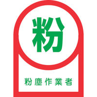 日本緑十字社 緑十字 ヘルメット用ステッカー 粉塵作業者 HLー56 35×25mm 10枚組 オレフィン 233056 1組(10枚)（直送品）