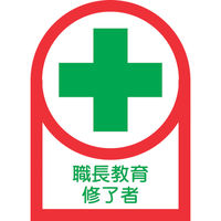 日本緑十字社 緑十字 ヘルメット用ステッカー 職長教育修了者 HLー88 35×25mm 10枚組 オレフィン 233088 1組(10枚)（直送品）