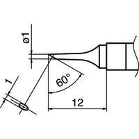 白光 こて先 1C型 T36-C1 1本 163-9845（直送品）