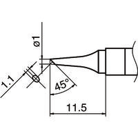 白光 こて先 1BC型 T36-BC1 1本 163-9842（直送品）
