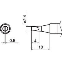白光 こて先 2.4D型 T36-D24 1本 163-9855（直送品）