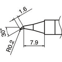 白光 こて先 0.2JS型 T36-JS02 1本 164-1331（直送品）