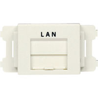 パンドウイット JISプレート用シャッター付きアダプタ 白 LAN (10個入) CMAOSSPLMW-X 1袋(10個)（直送品）
