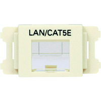 パンドウイット JISプレート用シャッター付きアダプタ オフホワイト LAN・CAT5E （10個入） 814-6589（直送品）