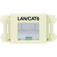 パンドウイット JISプレート用シャッター付きアダプタ オフホワイト LAN・CAT6 （10個入） 814-6590（直送品）