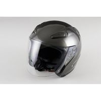 バイクパーツセンター エアロフォルムジェットヘルメット A221 ガンメタ サイズL 59～60未満 722102（直送品）