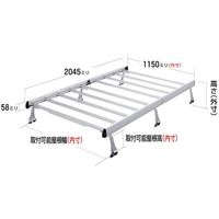 ロッキープラス ルーフキャリア 6本脚 軽バン一体式タイプ SA-21（直送品）