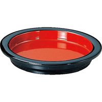 福井クラフト 渕太薬味皿 朱天黒 A 1セット（20入）（直送品）