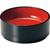 福井クラフト 薬味鉢 黒内朱 A 1セット（10入）（直送品）