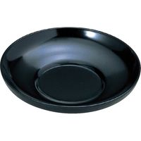 福井クラフト ダルマ茶托 黒 ミニサイズ 木質 1セット（5入）（直送品）