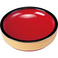 福井クラフト DX小皿 白木（内朱） A 1セット（5入）（直送品）