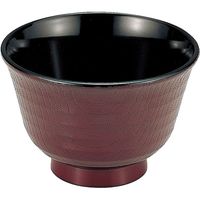 福井クラフト ロクロ目汁椀 溜 中 A 1セット（5入）（直送品）