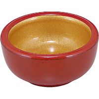 福井クラフト ミニがんこ鉢 朱内金パール A 1セット（5入）（直送品）