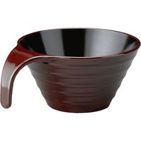 福井クラフト トッティー リップル椀 新溜内黒 1セット（5入）（直送品）