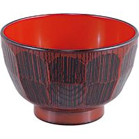 福井クラフト はつり亀甲汁椀 栃内朱 A 1セット（5入）（直送品）