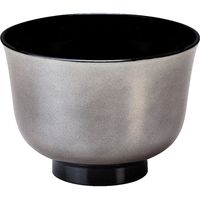 福井クラフト 百合汁椀 黒/銀パール A 1セット（4入）（直送品）