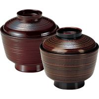 福井クラフト 天竜寺小吸椀 溜 A 1セット（4入）（直送品）