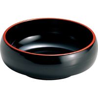 福井クラフト DX丸鉢 黒天朱 A 1セット（4入）（直送品）