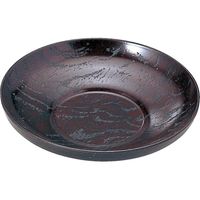 福井クラフト ダルマ茶托 漆刻木目 ミニサイズ 木質 1セット（3入）（直送品）