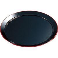 福井クラフト 名月そば皿 黒天朱（全面塗） 本体 A 1セット（3入）（直送品）