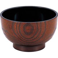 福井クラフト 桐木目丼 栃内黒 A 1セット（3入）（直送品）