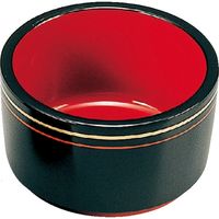 福井クラフト DX汁鉢 黒朱金ひも A 1セット（3入）（直送品）