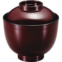 福井クラフト 姫わらべ小吸椀 溜 A 1セット（3入）（直送品）