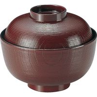 福井クラフト 千筋ケヤキ吸物椀 溜 A 1セット（3入）（直送品）