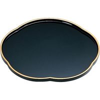 福井クラフト 梅型盆 黒天金 A 1セット（3入）（直送品）