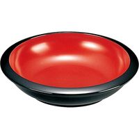 福井クラフト 宝来鉢 黒内朱 A 38021440 1セット(3入)（直送品）