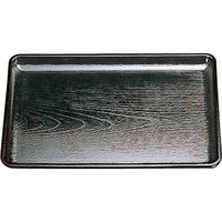 福井クラフト ケヤキ会席盆 黒 50410140 1セット(3入)（直送品）