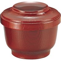 福井クラフト 耐熱 富士型飯器 栃塗（内朱） TA 1セット（3入）（直送品）