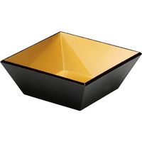 福井クラフト 角小鉢 金雅天黒 A 1セット（3入）（直送品）