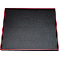 福井クラフト 角布目盆 黒天朱 15006260 1セット(2入)（直送品）