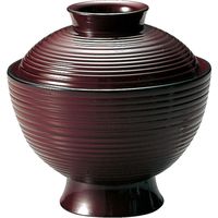 福井クラフト 千筋小吸椀 溜内朱 TA 1セット（2入）（直送品）