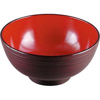 福井クラフト 千筋丼 溜内朱 A 1セット（2入）（直送品）