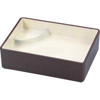 福井クラフト たれ付 長角盛器 溜内クリーム TA 1セット（2入）（直送品）