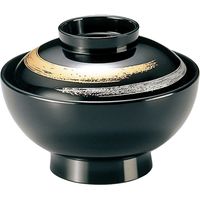 福井クラフト 開き仙才椀 黒かすり A 1セット（2入）（直送品）