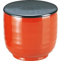 福井クラフト 荒筋飯器 朱・黒内朱 A M 1セット（2入）（直送品）