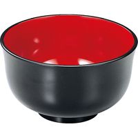 福井クラフト 福禄鉢 黒内朱 A 45150600 1セット(2入)（直送品）