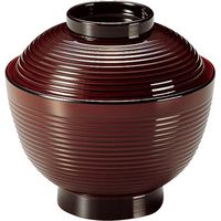 福井クラフト 千筋高仙才椀 溜内朱 TA 1セット（2入）（直送品）