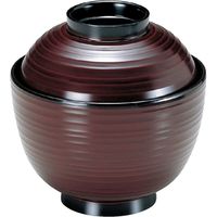 福井クラフト 乱引小吸椀 溜ツバ黒 TA 1セット（2入）（直送品）