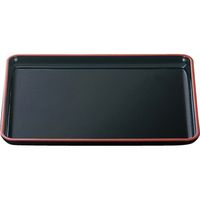 福井クラフト 戦国長手盆 黒天朱SL 50305450 1セット(2入)（直送品）