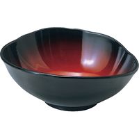 福井クラフト 吉野鉢 黒内朱ぼかしパール A 51353570 1セット(2入)（直送品）