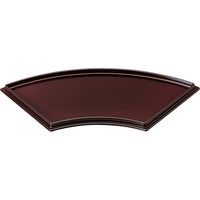 福井クラフト 扇面皿 溜渕黒/黒天朱 A 1セット（2入）（直送品）