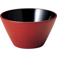 福井クラフト クイーン鉢 朱乾漆 内黒 A 1セット（2入）（直送品）