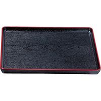 福井クラフト 大寿木目盆 黒天朱 15235070 1セット(2入)（直送品）