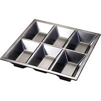 福井クラフト 六ツ仕切 銀透き A 1セット（2入）（直送品）