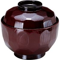 福井クラフト 亀甲吸物椀 溜 TA 1セット（2入）（直送品）