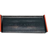 福井クラフト アイディー木目盆 黒天朱SL 15234650 1セット(2入)（直送品）